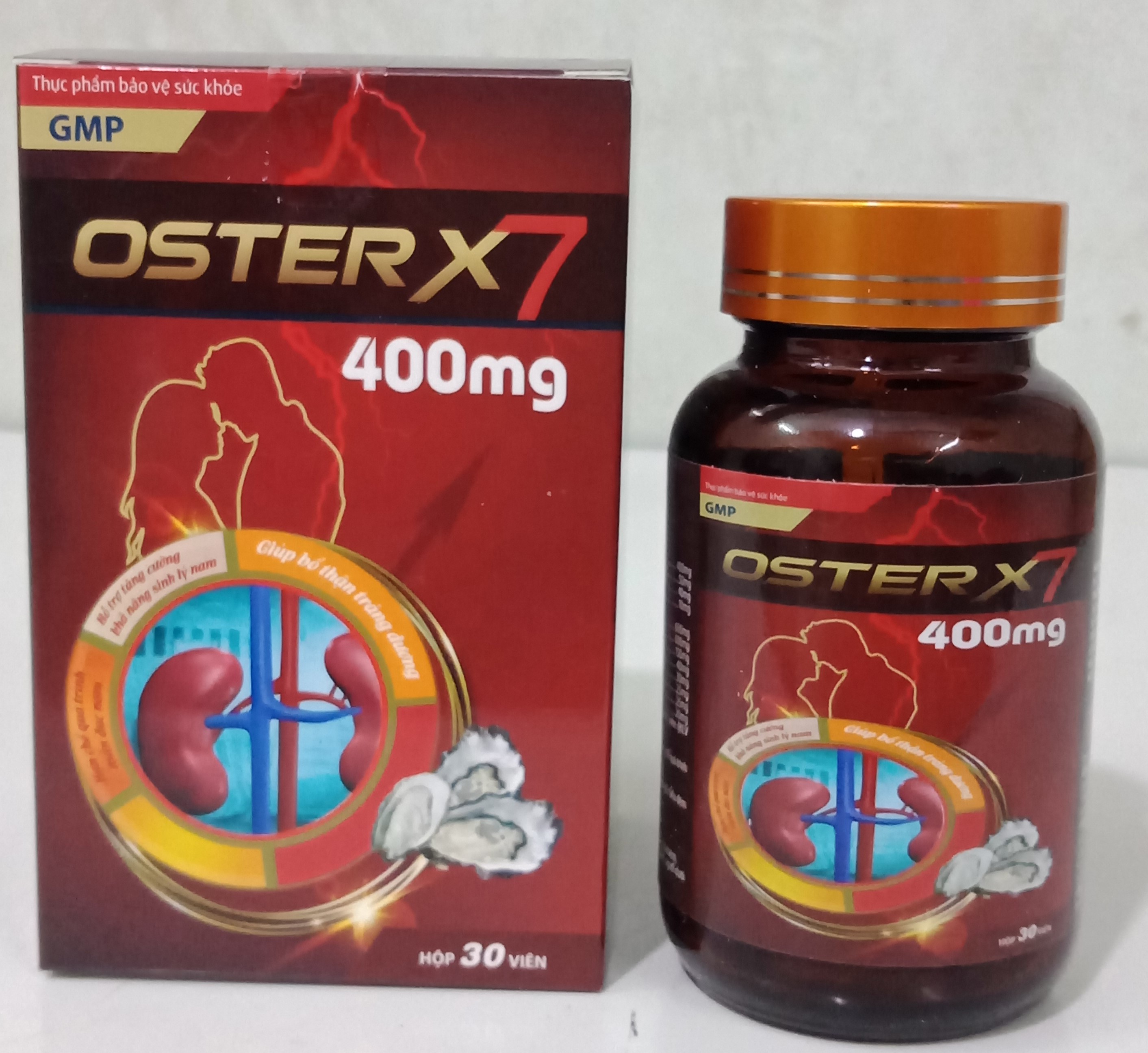 Tinh hàu OB, Viên Uống bổ thận OSTER X7 chứa chiết xuất hàu biển, maca, giúp tăng cường sinh lực phái mạnh ( lọ 30 viên)