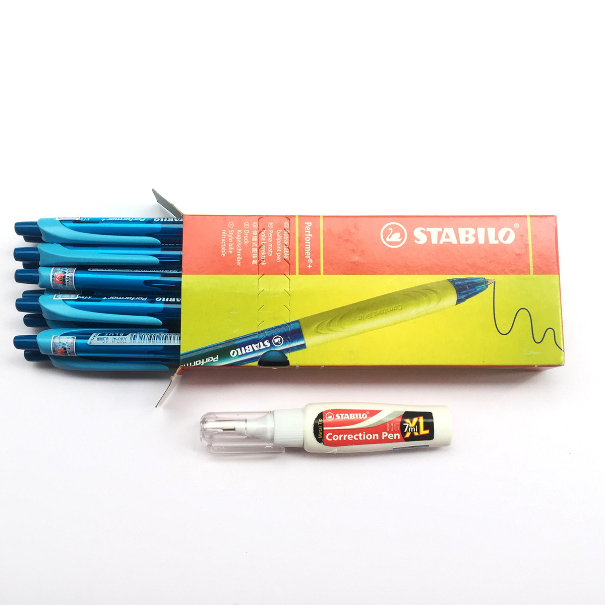 Hộp 10 bút bi stabilo performer+ 328xf nét 0.5mm