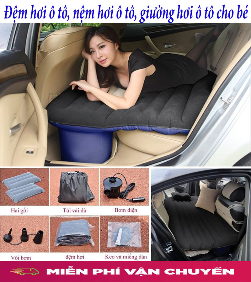 Đệm Hơi Cao Cấp Thái Lan, Đệm Hơi ÔTÔ Chất Liệu Vải Dù Nhung dành cho tất cả dòng xe 4 - 5 - 7 chỗ, Nệm Đa Năng Bền Đẹp Tiện Dụng Cho Những Chuyến Dã Ngoại, BH 1 ĐỔI 1 TOÀN QUỐC.