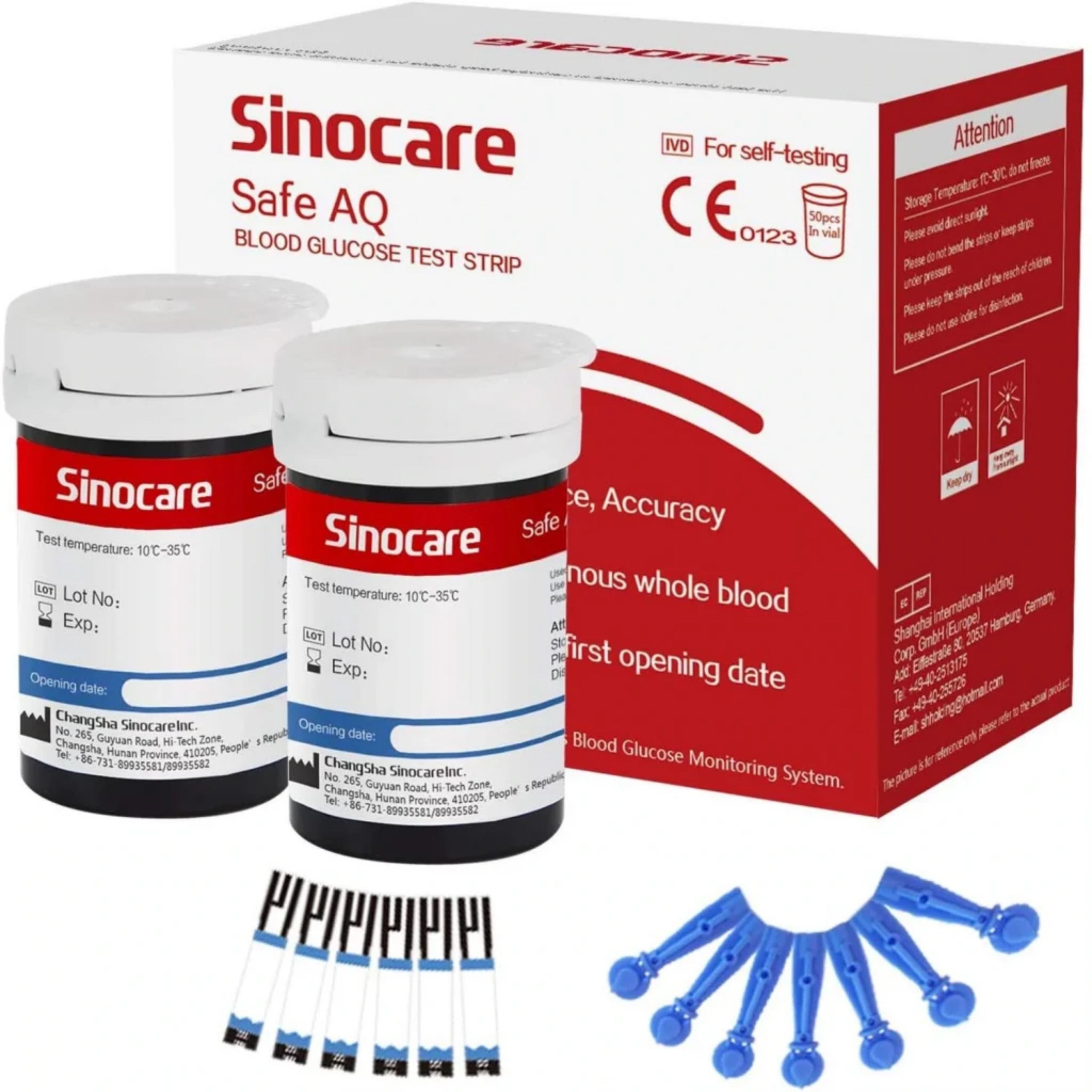 Bộ 50 Que + 50 Kim Thử Đường của máy Sinocare Safe AQ Smart