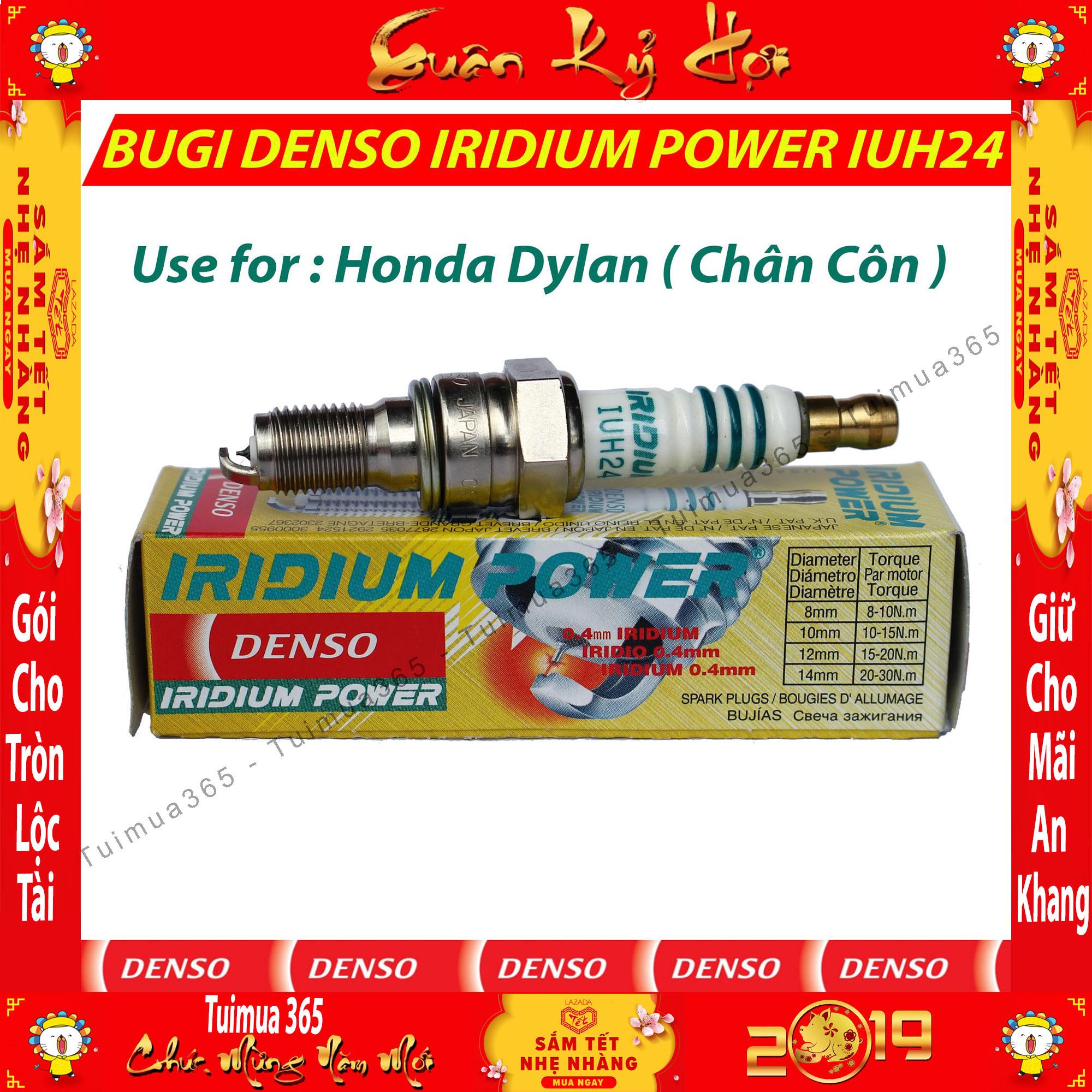 Bugi iuh24 chân côn honda dylan denso iridium power