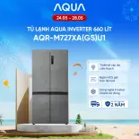 Tủ lạnh Aqua Inverter 660 lít Multi Door AQR-M727XA(GS)U1 - Bảo hành 2 năm - Freeship toàn quốc