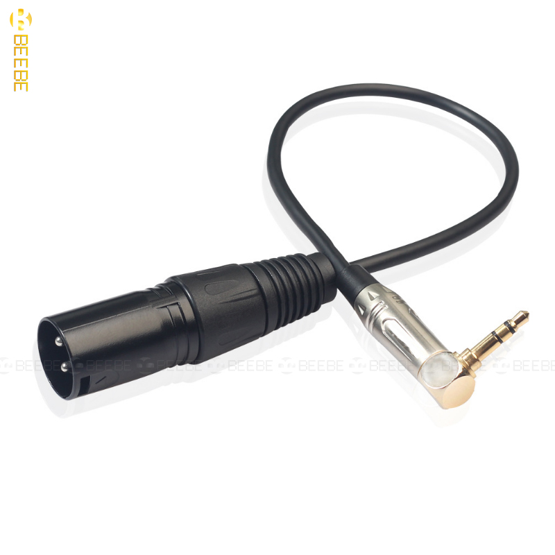 Transhine dc-03 - cáp tín hiệu audio cho transmitter, kết nối máy quay xlr - 3.5mm, dài 0.3m.