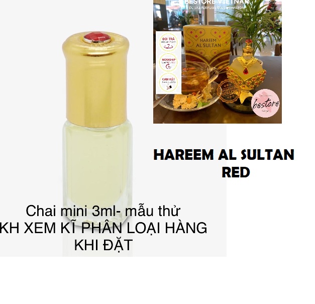 Nước Hoa Nữ,Tinh dầu nước hoa Dubai, nước hoa Dubai nội địa Authentic Hareem Al Sultan(RED) mini 3ml - Bestore Vietnam