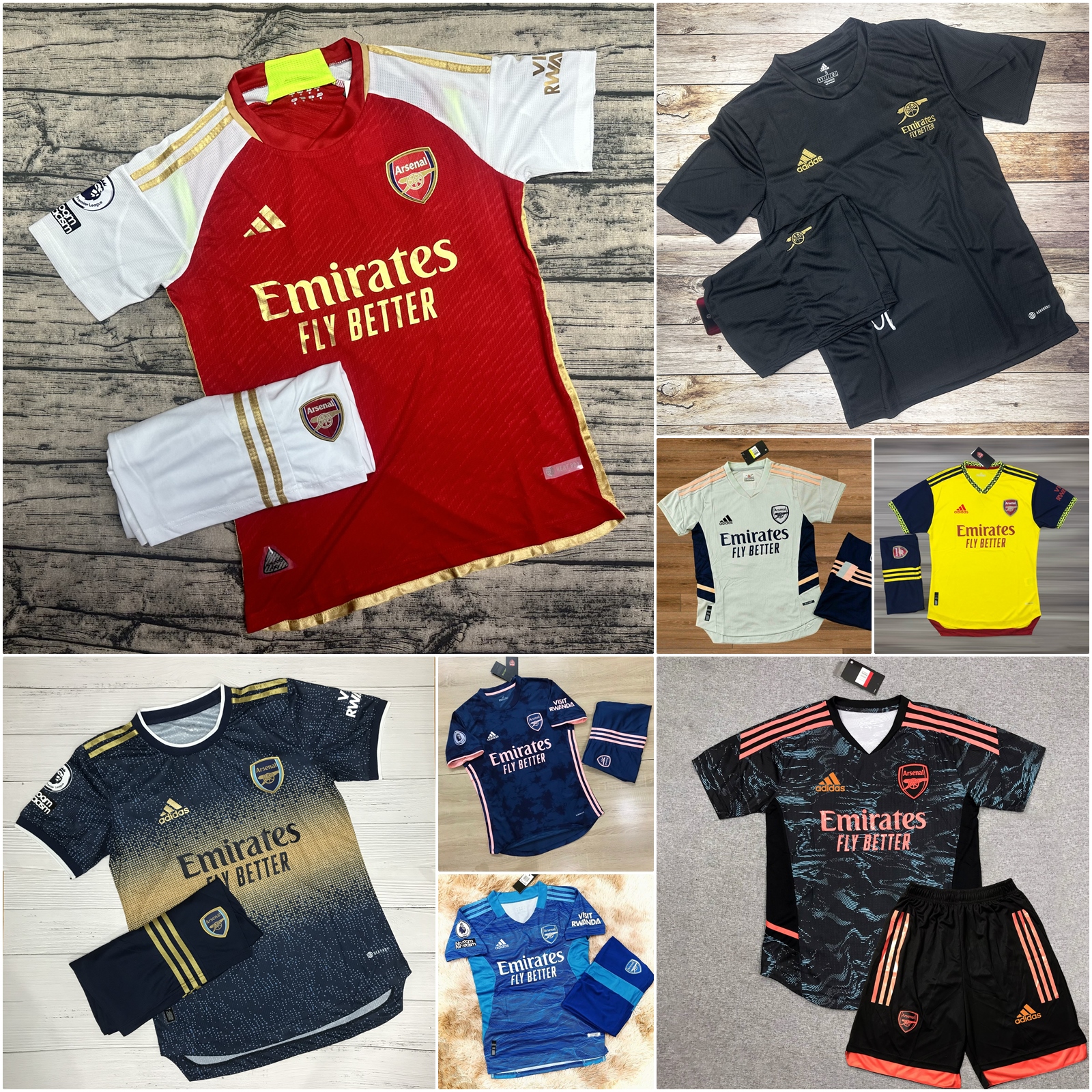 Áo bóng đá-quần áo bóng đá câu lạc bộ arsenal-vải gai thái cao cấp