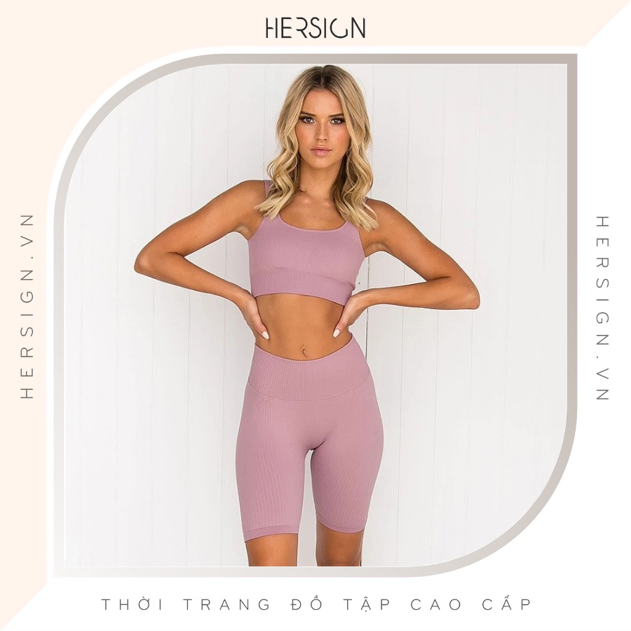 Đồ tập gym nữ big size set thể thao bigsize bộ đồ tập yoga cao cấp hersign-set43