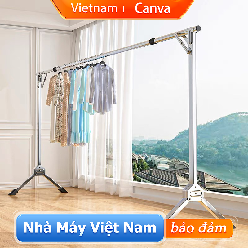 Giá phơi quần áo gấp Giàn phơi Treo Đồ Thông Minh Dạng Cây Giá Gấp Gọn kế kiểu sào Cao cấp Ổn định và bền bỉ Nhiều kích
