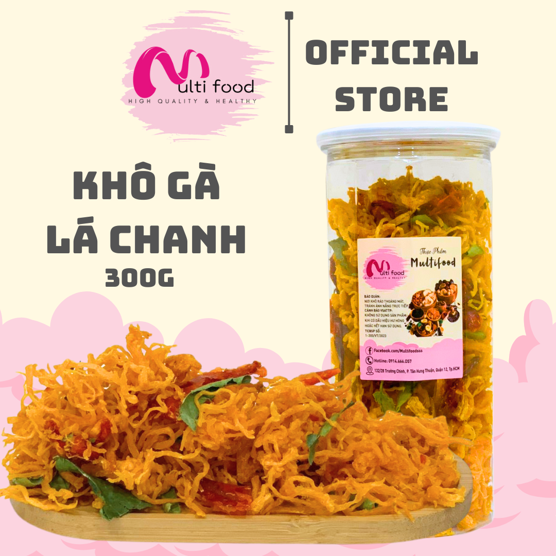 300g khô gà lá chanh multifood
