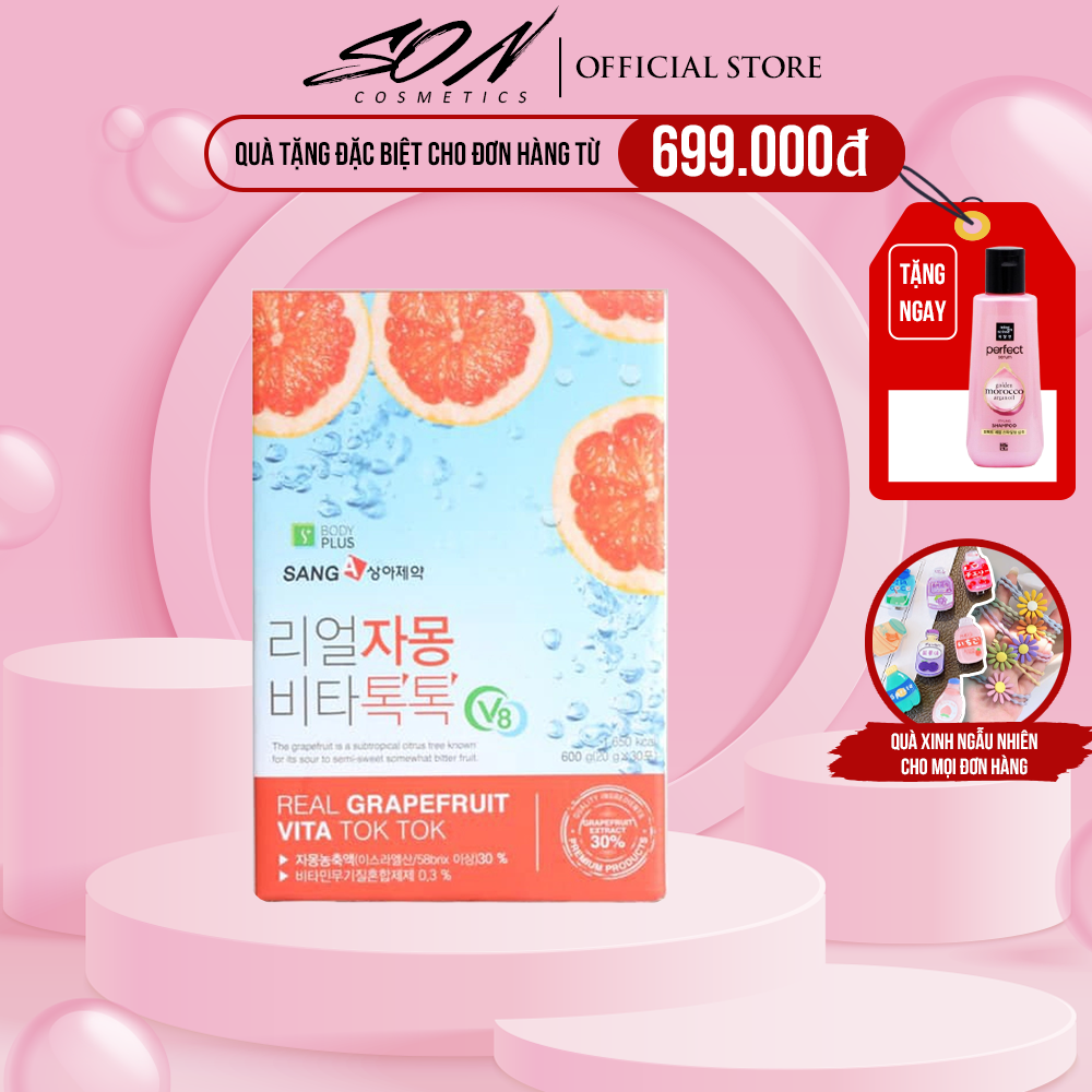 Trà Bưởi Giảm Cân Sanga Real Grapefruit Vita Tok Tok 30 Gói Hàn Quốc