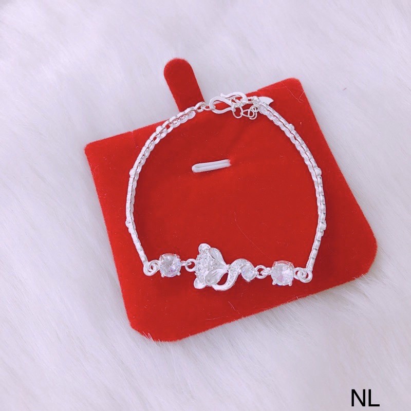 Lắc tay hồ ly kim tiền tài lộc may mắn tình duyên chuẩn bạc ta sáng đẹp - Kho sỉ bạc Nhất Linh