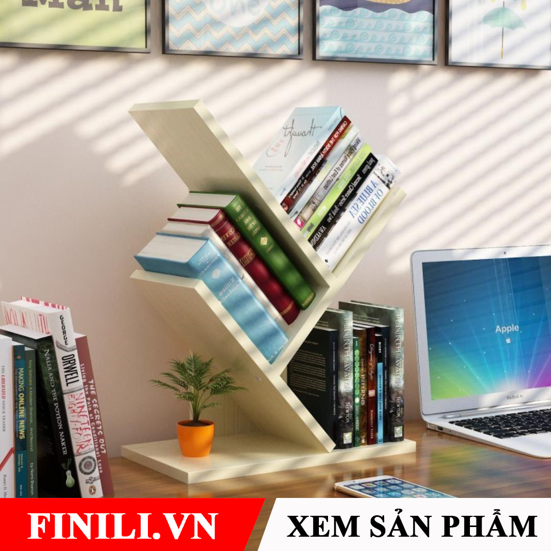 🍀☘ Kệ Sách Gỗ Để Bàn Hình Cây Đa Năng Thương Hiệu FINILI - FNL 113☘🍀