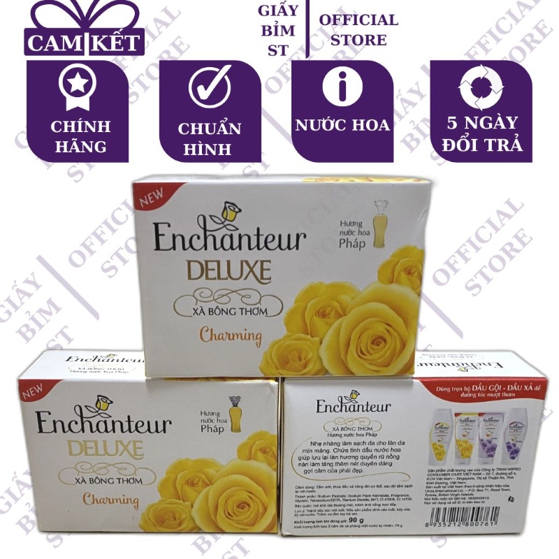 Xà phòng tắm gội enchantuer thơm bánh 90g hương nước hoa