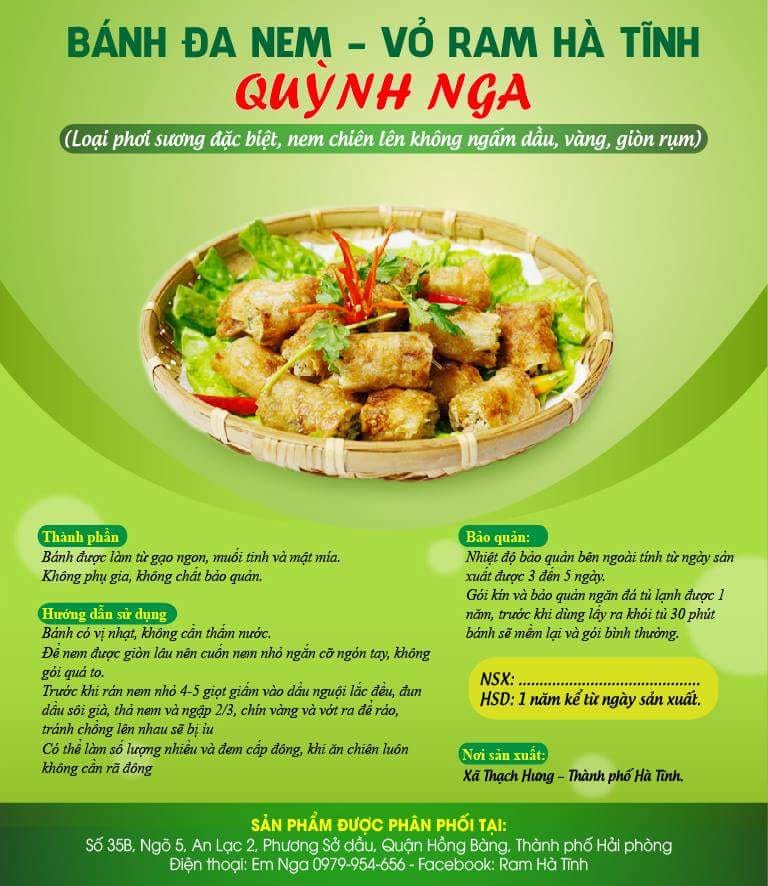 VỎ RAM HÀ TĨNH - Mềm, dẻo, dễ gói, Nem rán giòn tan, vàng rụm (95-100 lá/tệp) - Shopbemoon