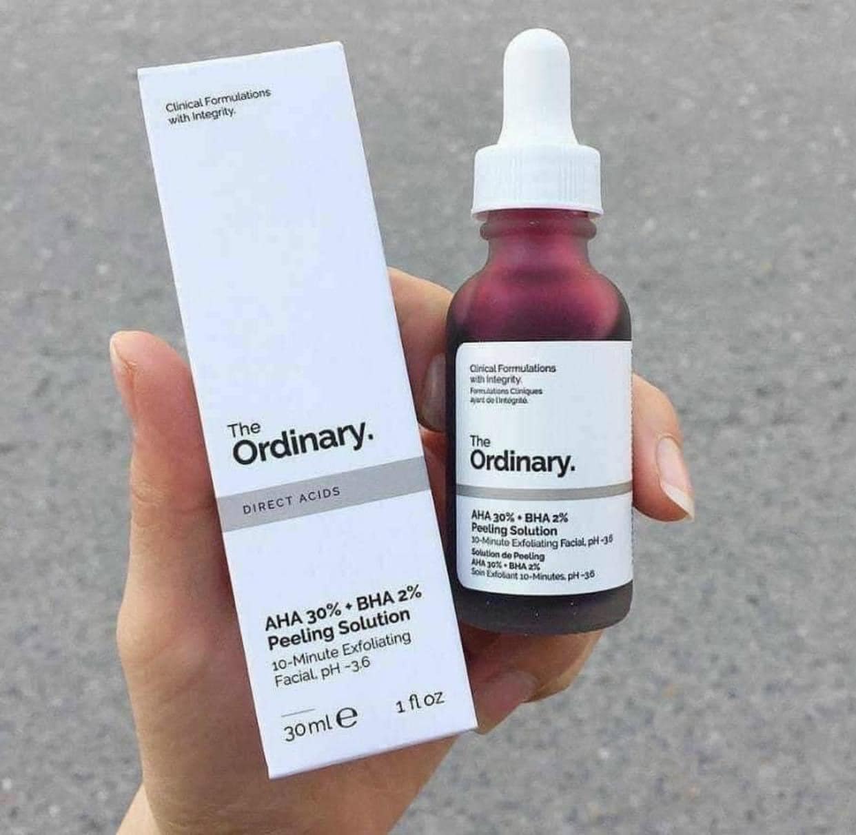 Serum tẩy tế bào chết, cải thiện mụn the ordinary aha 30% bha 2%