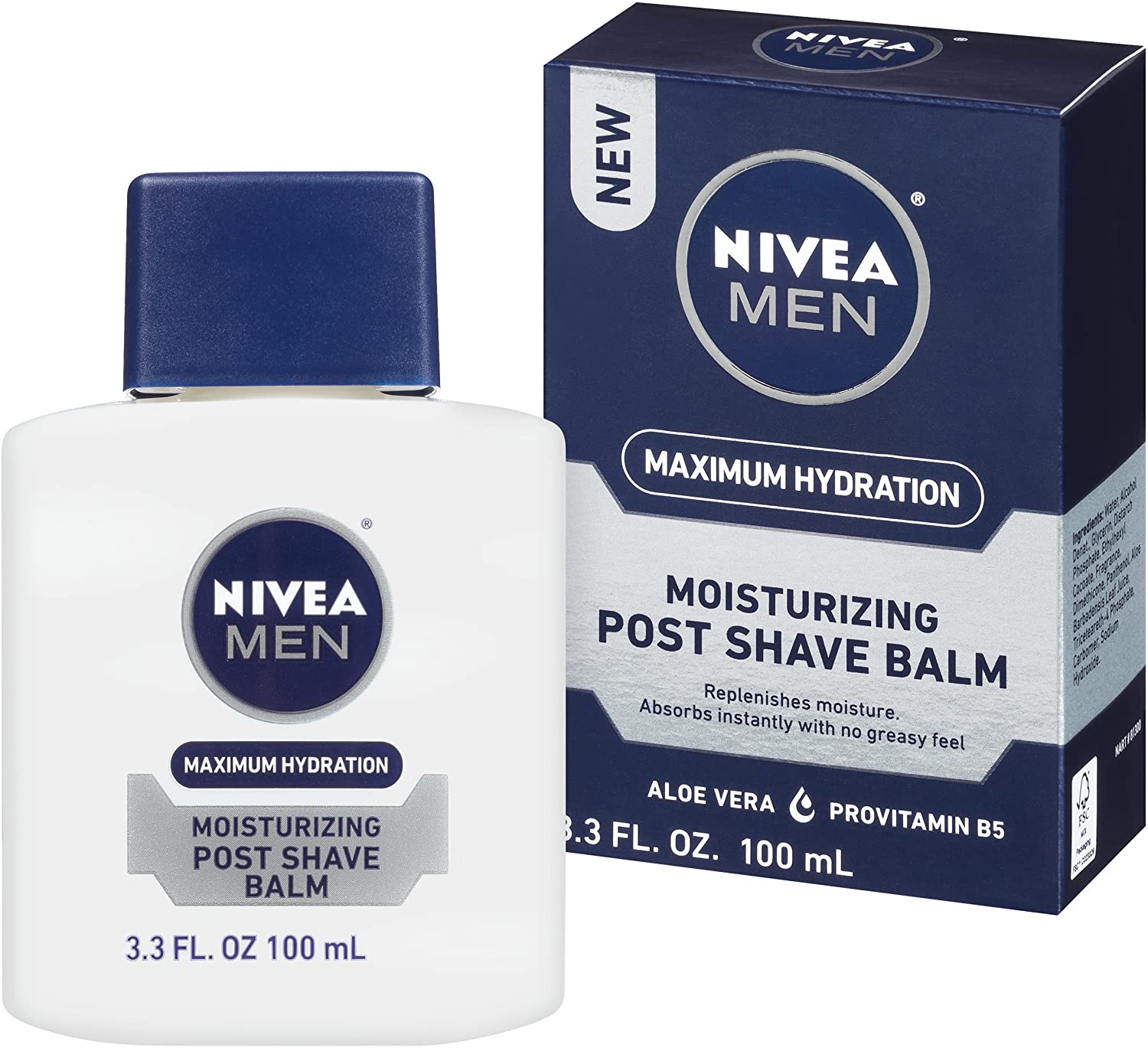 Dưỡng ẩm da sau khi cạo râu cho nam NIVEA Men Maximum Hydration Moisturizing Post Shave Balm 100ml (Mỹ)