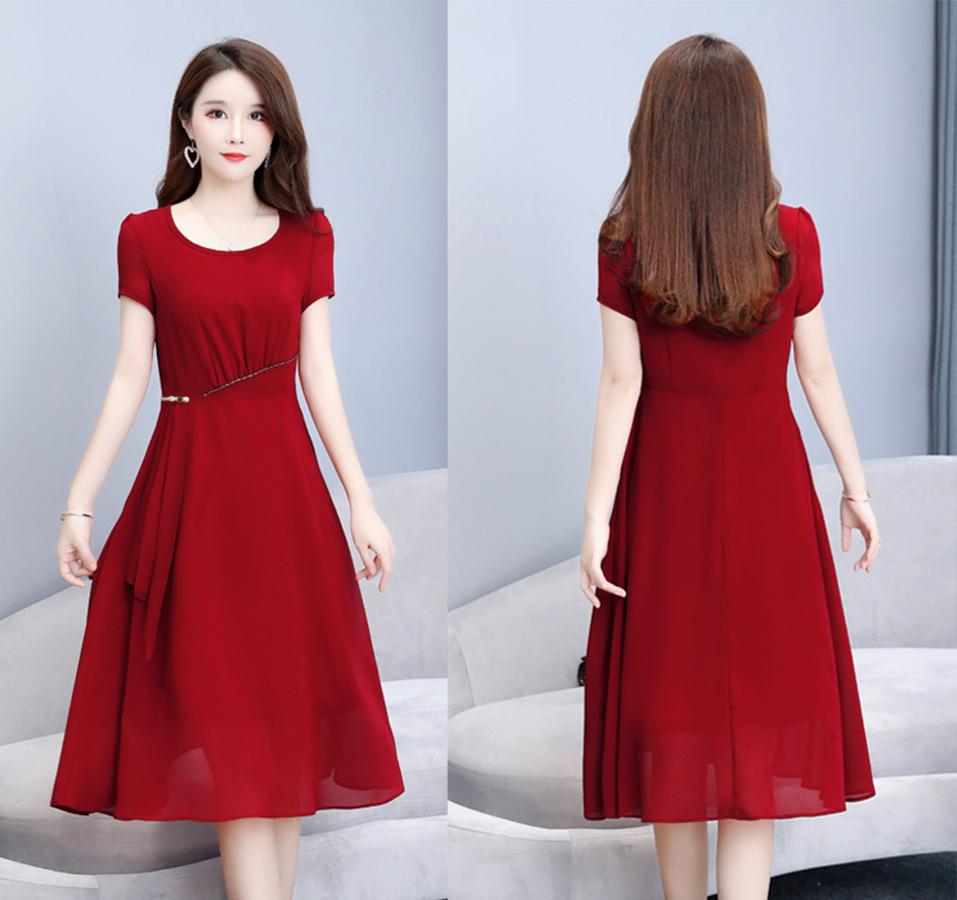 [HCM]ĐẦM XÒE CỔ TRÒN ĐÍNH CƯỜM KÈM PHỤ KIỆN_D3191
