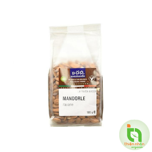Hạt hạnh nhân hữu cơ đã tách hạt Sottolestelle 500g