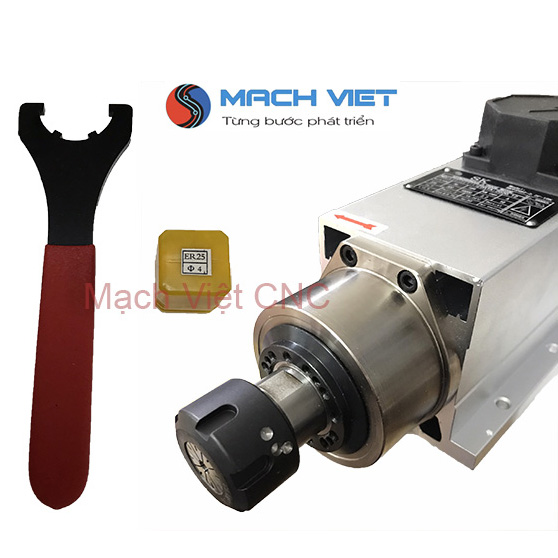 [Trả góp 0%]Củ đục vi tính Spindle vuông 2.2kW-ER20 / 2.2kW-ER25 / 3.7kW-ER25 tản nhiệt gió