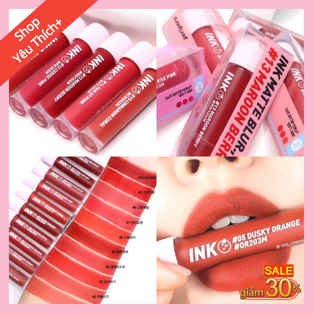 Son Kem Peripera Ink Matte Blur Tint Siêu Mịn