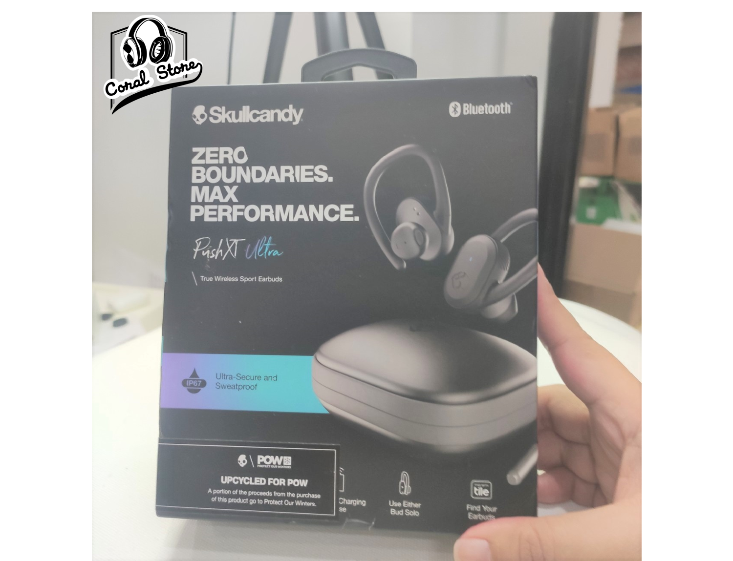 Tai nghe bluetooth skullcandy push ultra true wireless earbuds - coral store