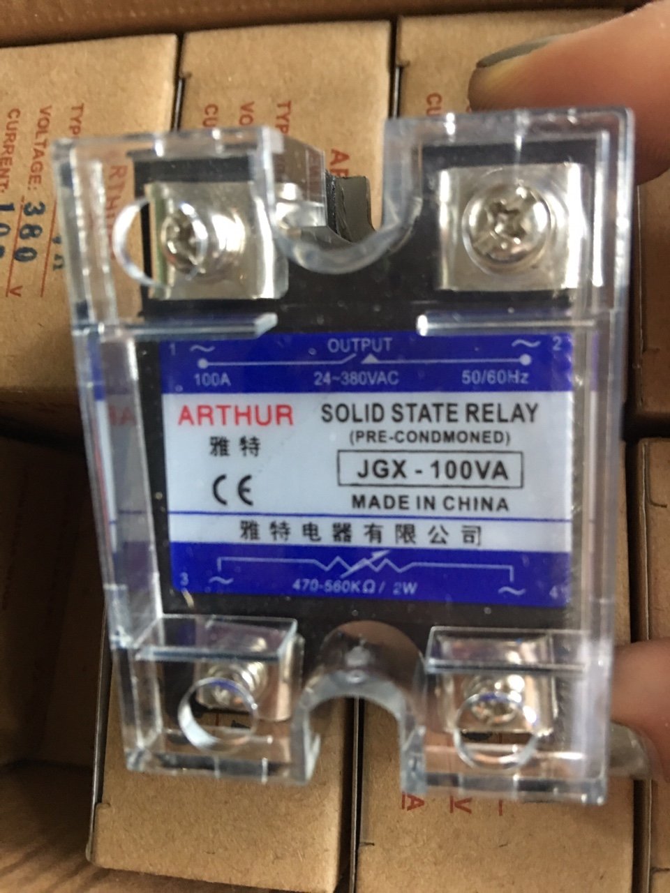Rơ le bán dẫn arthur jgx-100va , 100va loại xịn