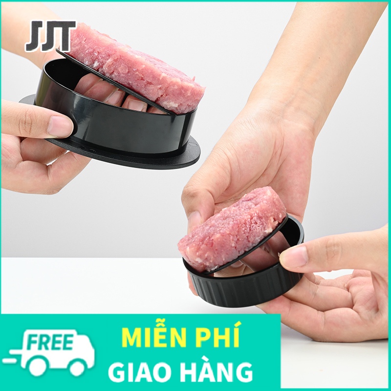 Jjt khuôn ép bánh hamburger thủ công tự làm khuôn ép cơm viên dụng cụ ép thịt hamburger bằng nhựa kết hợp