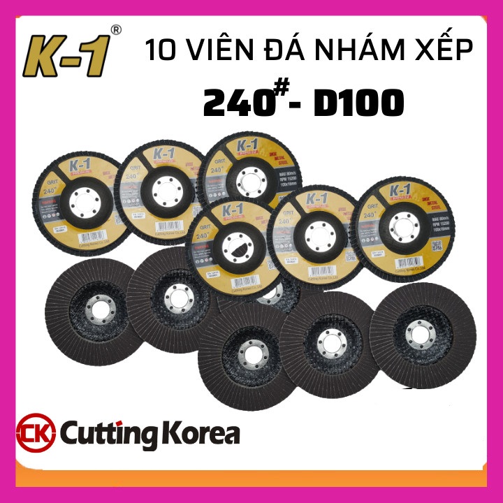 10 viên đá nhám xếp 240# | đĩa ráp xếp | bánh nhám xếp k1 d100 240#