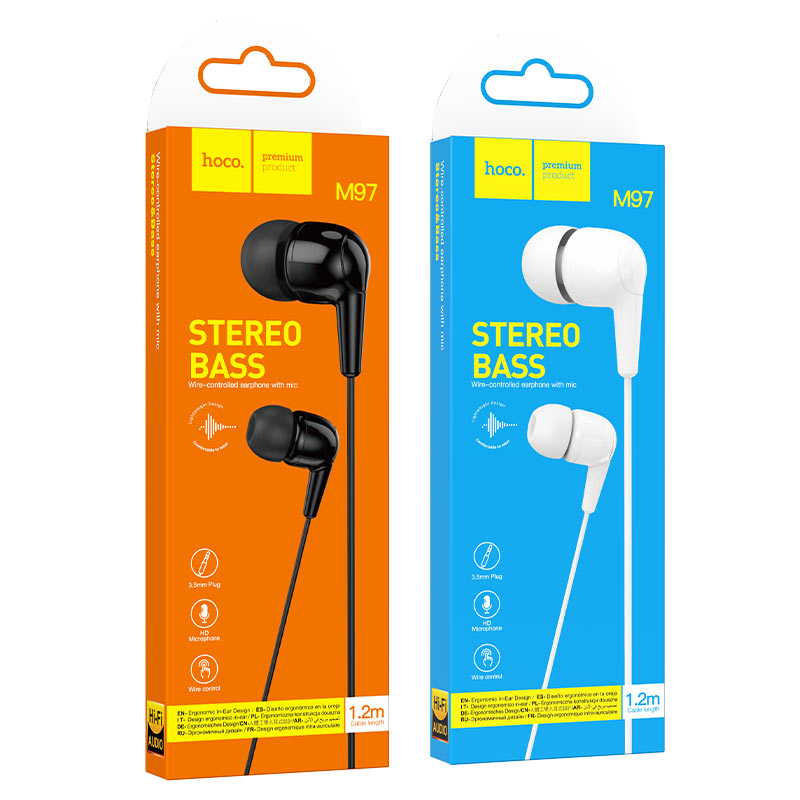 Tai nghe hoco m97 chất lượng cao giắc cắm 3.5mm dài 1.2m