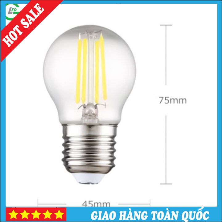 Bóng đèn led edison g45 4w, sử dụng đui e27