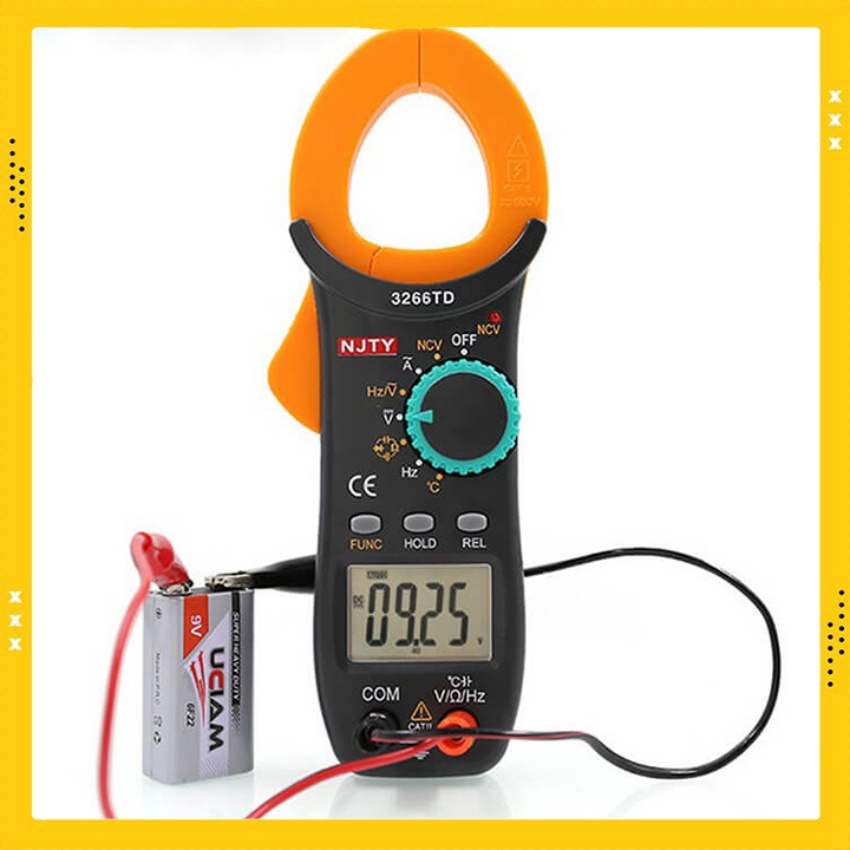 [Free Ship] Ampe Kìm Đồng Hồ Vạn Năng NJTY 3266TD Đo Tụ,Tần Số, Nhiệt Độ, Dòng Điện, Điện Áp, Điện Trở, Điện Dung Độ Chính Xác Cao Công Cụ Sửa Chữa Điện, Điện Lạnh