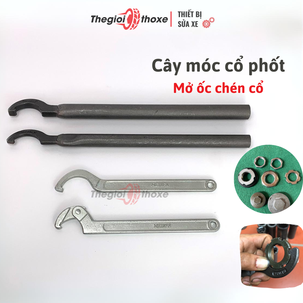 Bộ cờ lê móc cổ xe máy các dòng xe, vam mở tán cổ xe máy honda, yamaha | Thế Giới Thợ Xe