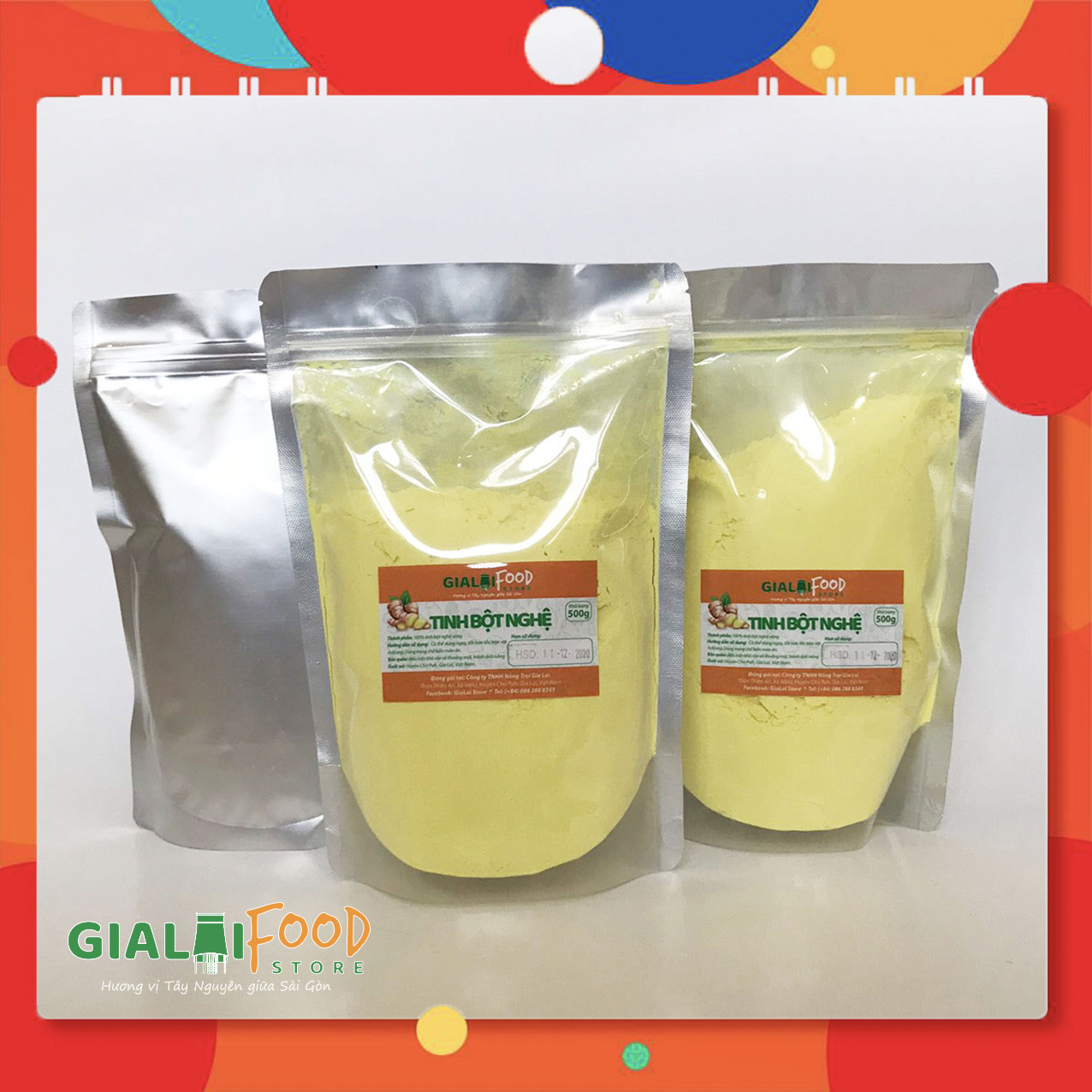 Tinh bột nghệ Gia Lai 500gram