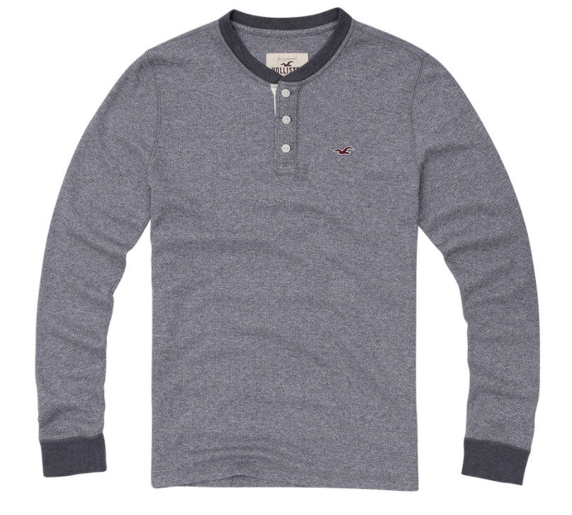 Áo thun nam tay dài Hollister HOL-LS01 Waffle T-Shirt