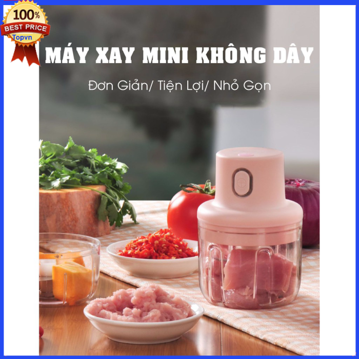 Máy xay tỏi ớt loại tốt, máy xay hạt khô,xay sinh tố, xay thịt,rau củ quả các loại-Máy xay sinh tố bằng điện sạc pin bằng tay, cầm tay,không dây, máy xay đồ ăn dặm cho bé an toàn tiện lợi...