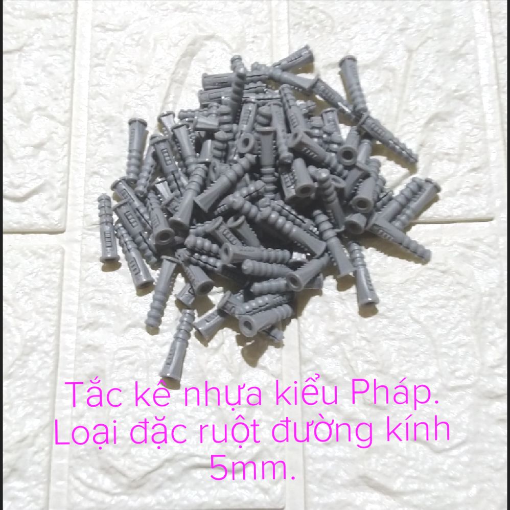 [HCM]200 tắc kê nhựa kiểu Pháp đường kính 5mm.