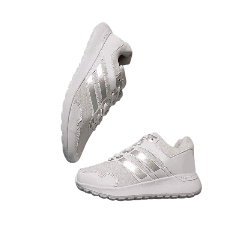 Giày thể thao nam nữ sneaker trắng sọc bạc