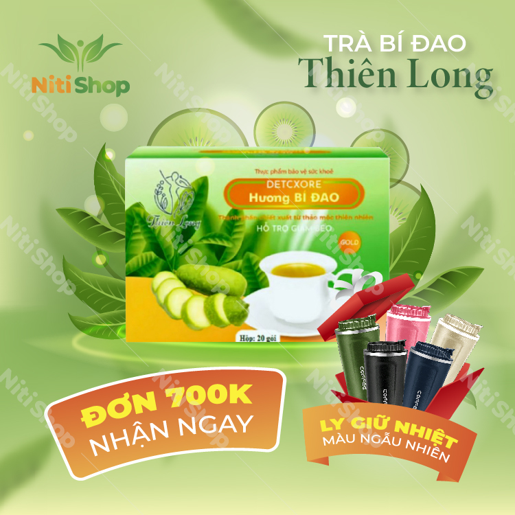 40 gói Trà giảm cân bí đao detox NiTishop bí đao giảm cân nhanh trà giảm cân bí xanh