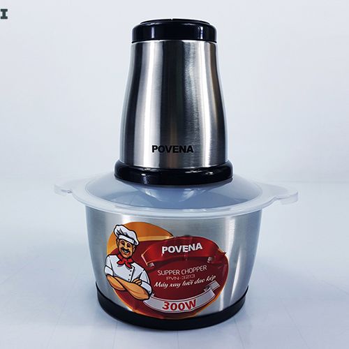 Máy xay thịt Povena PVN-3213 cối inox 304 dung tích 2L Công suất 300W - Hàng chính hãng BH 12 tháng