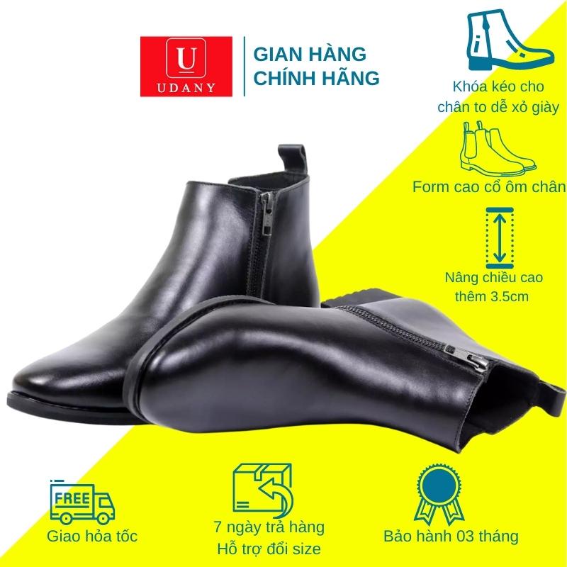 Giày Chelsea Boots Nam Cao Cổ Khóa Kéo UDANY Thời Trang Tôn Dáng - GCN10