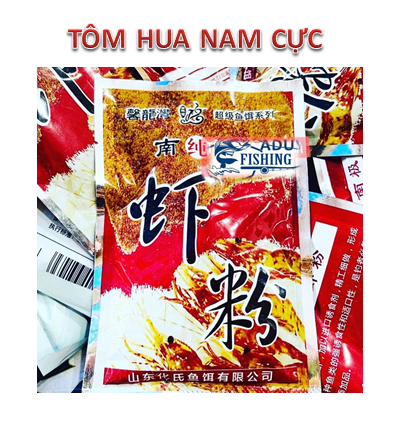 Mồi câu cá tôm nam cực, mồi tôm hua câu cá, mồi câu đài chính hãng , Aduy fishing