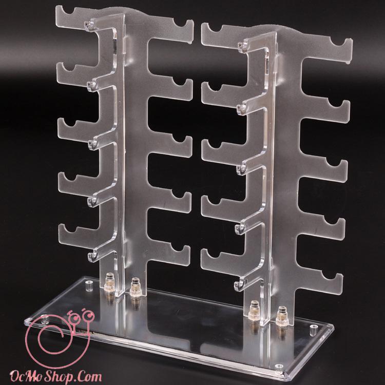 [HCM]Giá Trưng Bày Kệ Trưng Bày Mắt Kính đôi 10 khe nhựa Cao Cấp