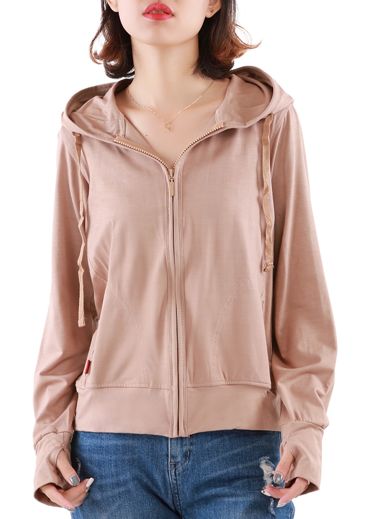 Áo khoác nữ xỏ ngón chất thun lạnh, có túi trong Phúc An 4034 (nhiều màu)