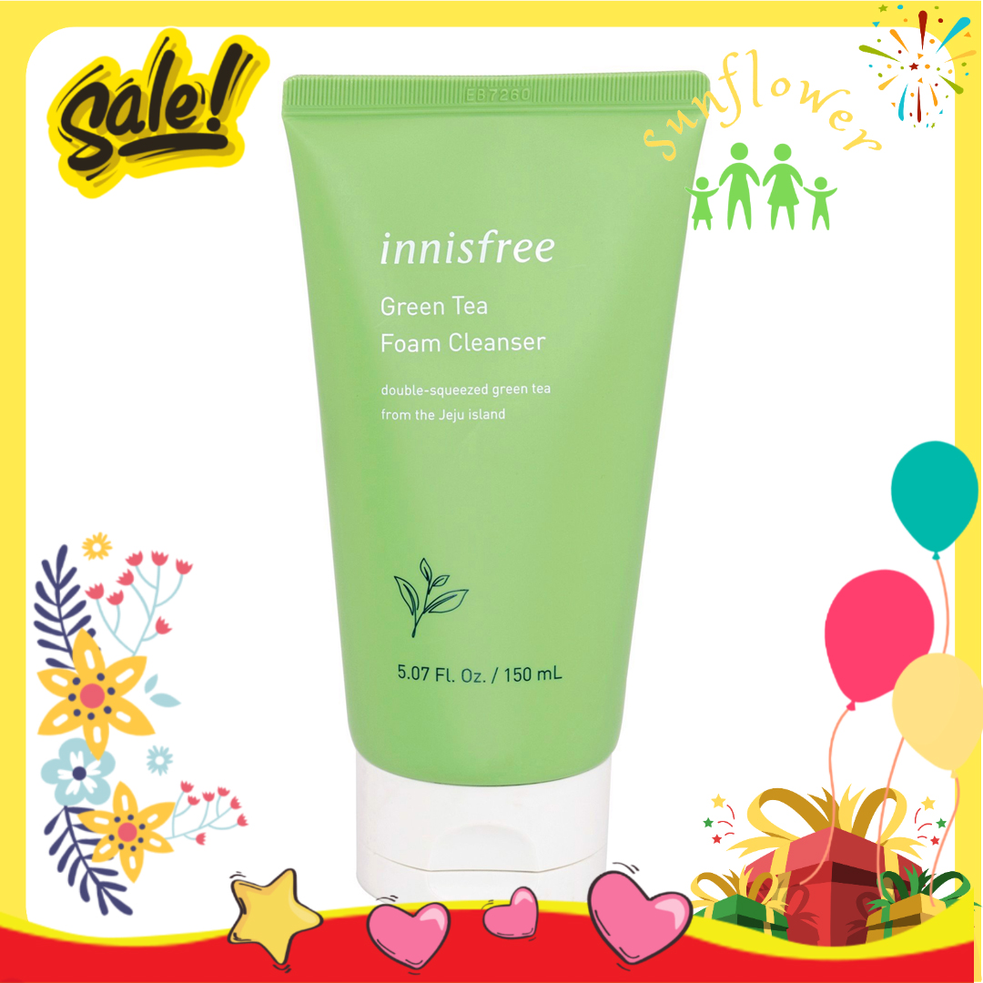Sữa rửa mặt làm sạch dịu nhẹ trà xanh innisfree Green Tea Foam Cleanser 150ml