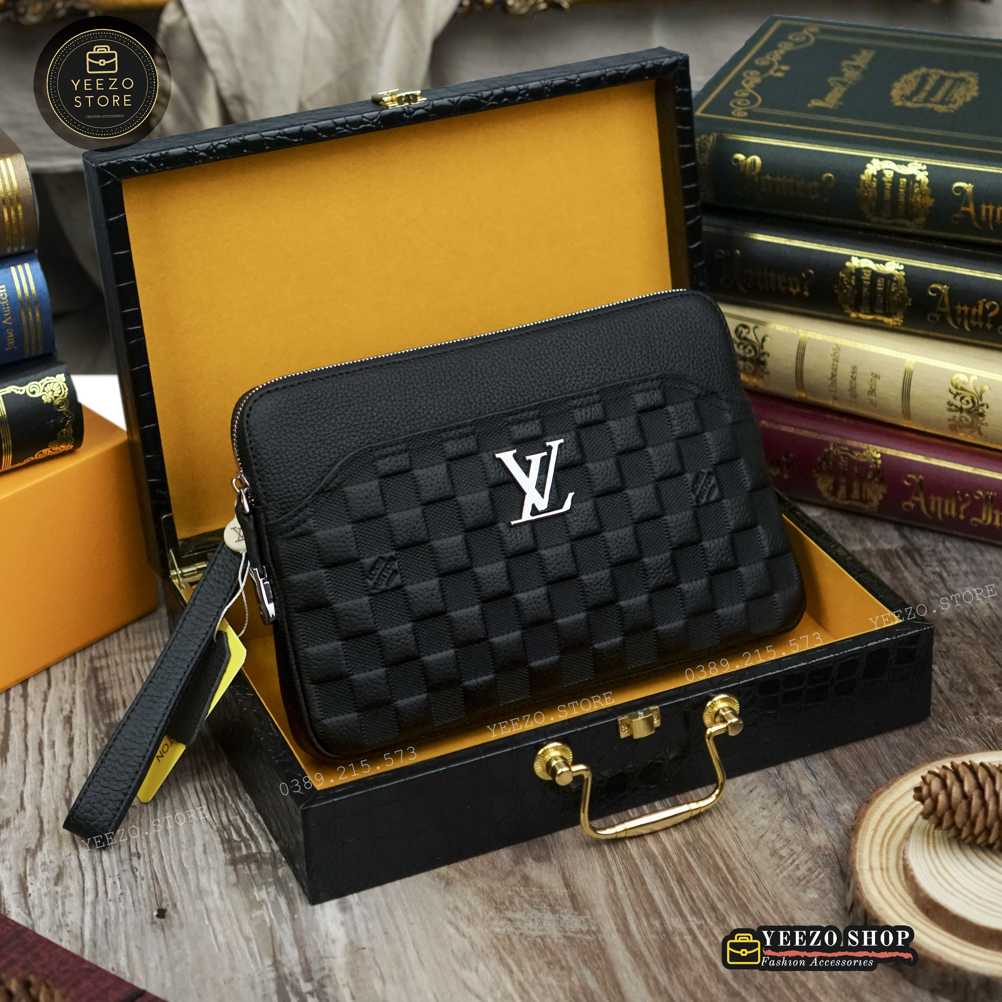 Ví cầm tay cao cấp yeezo store - clutch cầm tay sang trọng l22356