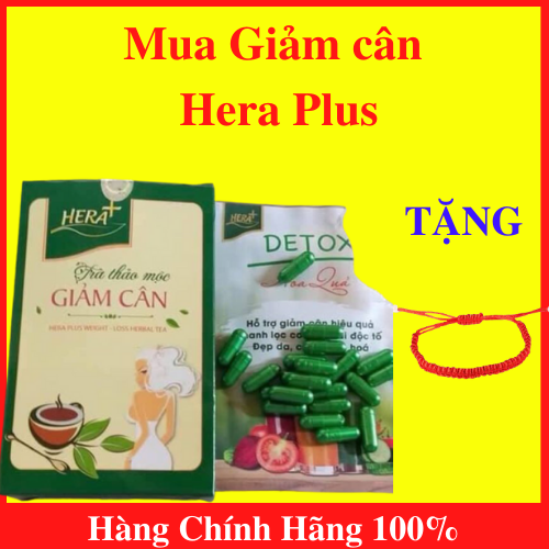 [HCM]Trà giảm cân Hera Plus DẠNG VIÊN - Tặng vòng tay chỉ đỏ may mắn - AN002