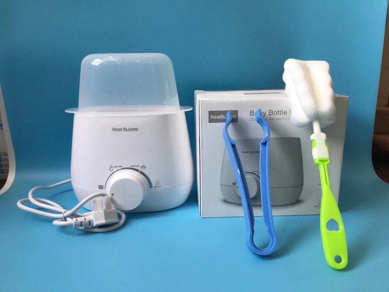 Máy Hâm Sữa Tiệt Trùng Đa Chức Năng Real Bubee 3 In 1 Tặng Bộ Dụng Cụ Vệ Sinh