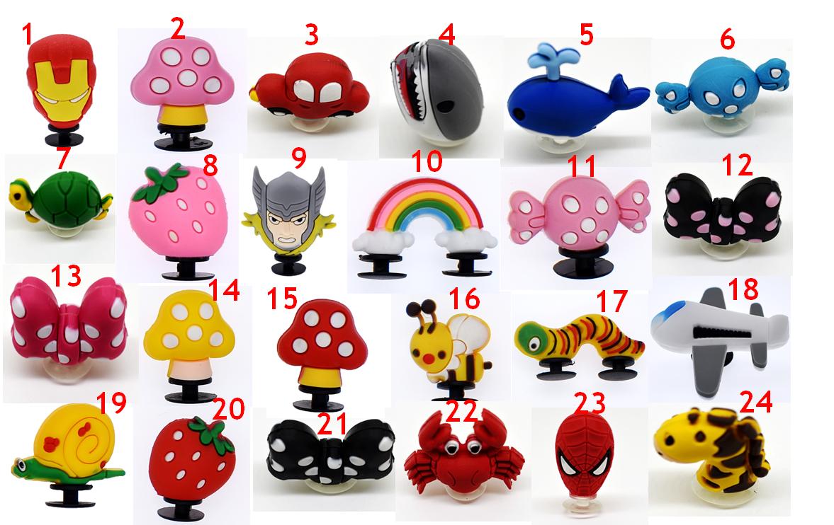 JIBBIT/ STICKER/ NÚT GẮN 3D NHỰA CÓ LÒ XO - JIBZ GẮN SỤC, DUET LOẠI MỀM NHIỀU MẪU