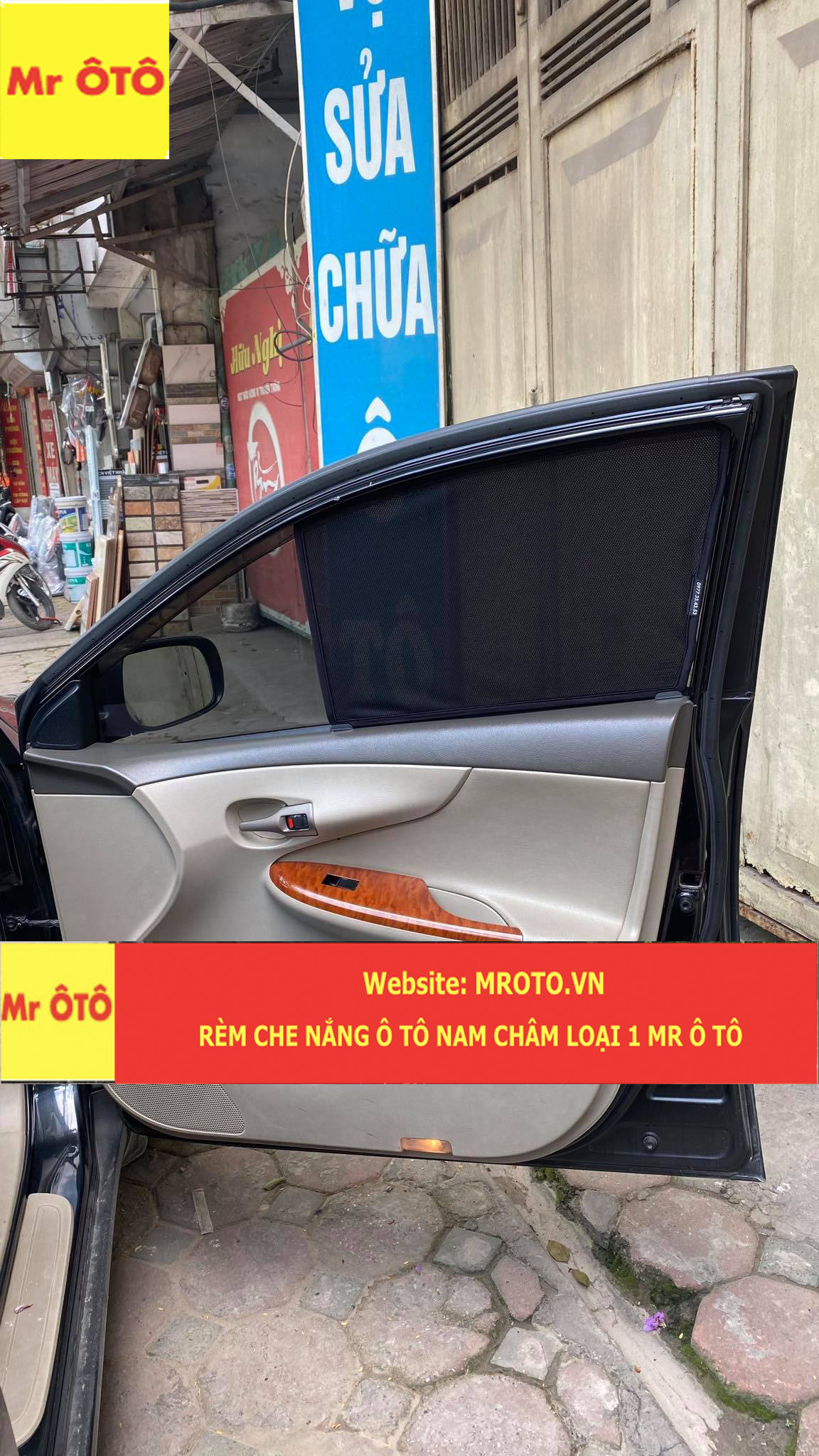 Rèm che nắng nam châm cho xe toyota altis 2009-2013 . bảo hành 2 năm toàn quốc