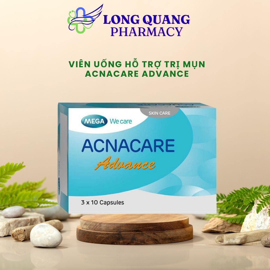 Viên uống hỗ trợ giảm tiết bã nhờn và ngăn ngừa mụn ACNACARE ADVANCE hộp 30 viên nang mềm
