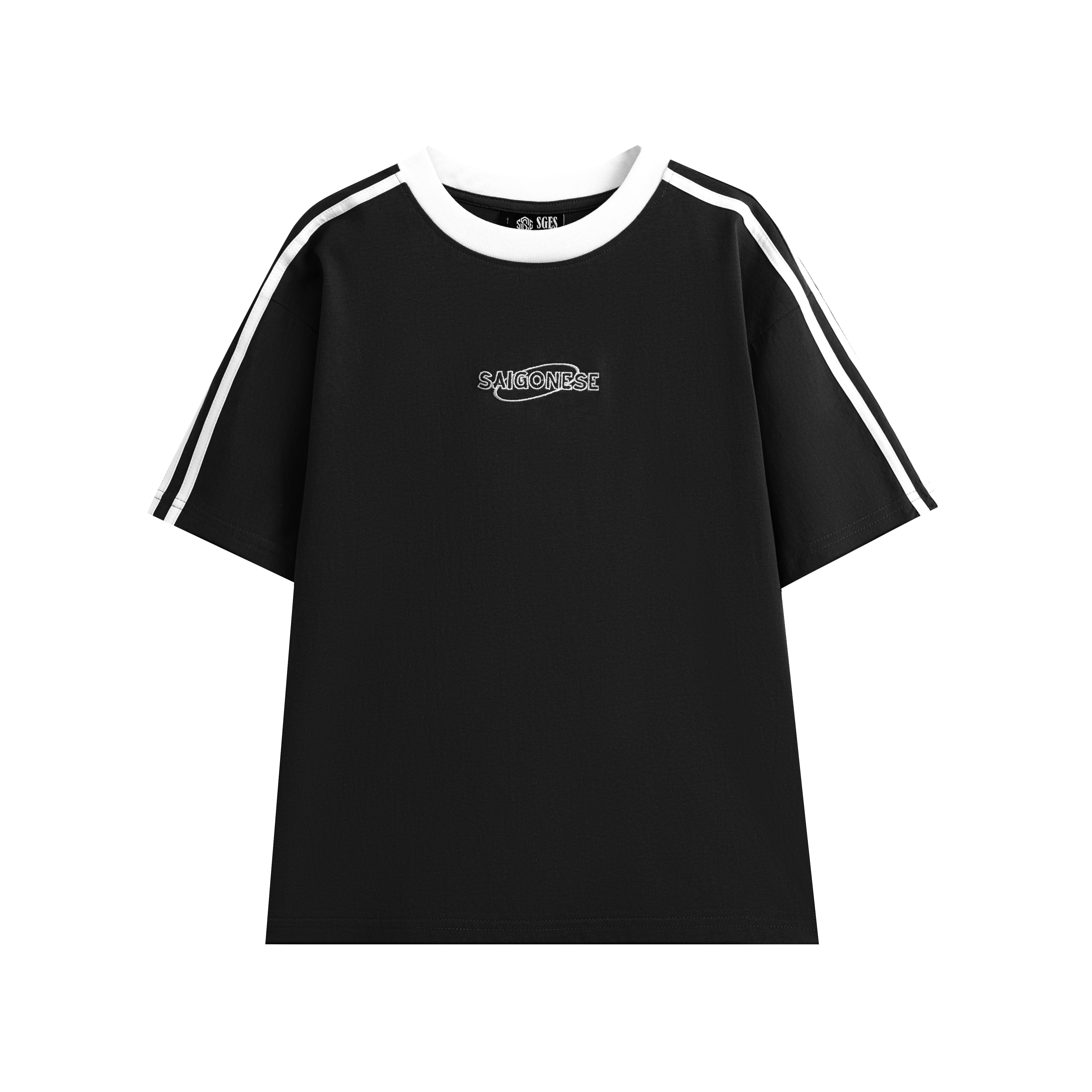 Áo thun boxy saigonese form rộng unisex nam nữ / đen